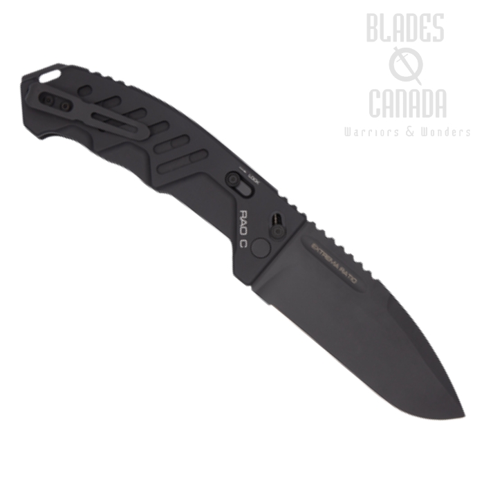 Extrema Ratio RAO C Folding Knife, N690 Black, Aluminum Black